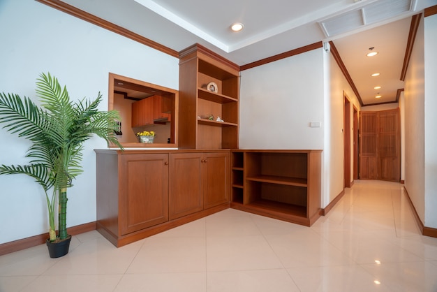 Wood Cabinet in the living room