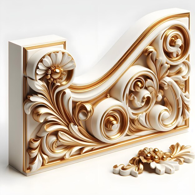 Photo wood carving decorations luxury ai generator