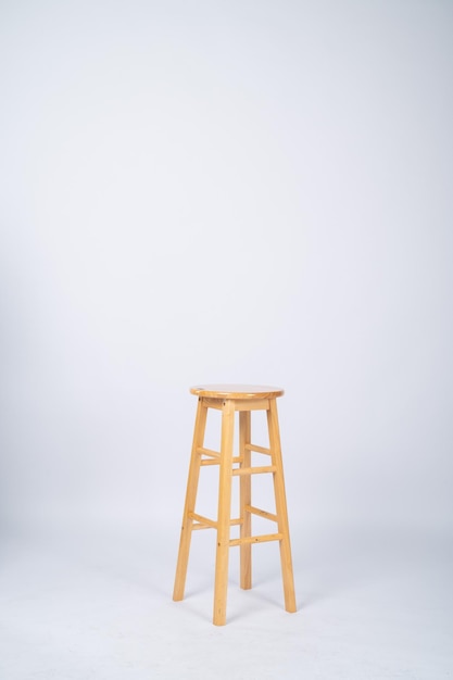 Wood chair on white background