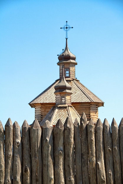 Wood church on island Hortitsa