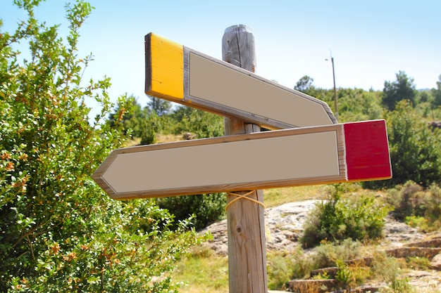 Wood copyspace traffic signal outdoor mountain