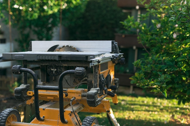 Wood cutting tool in the garden