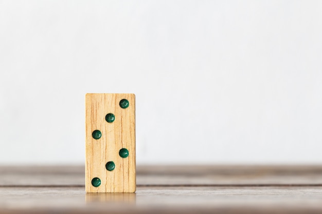 Photo wood domino brain game for kids