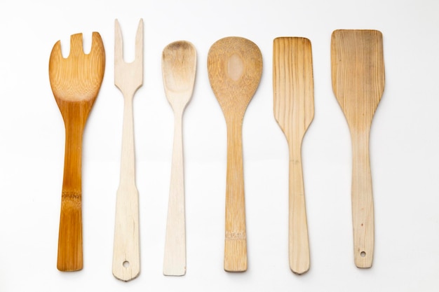 Wood kitchen utensils