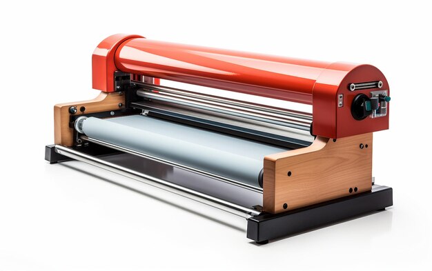 Photo wood laminating machine isolated on transparent background