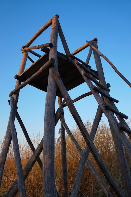 Wood observation post