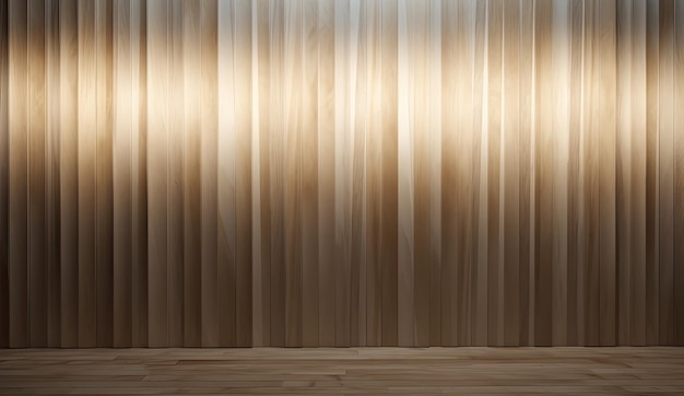 A wood paneling with light shining on the wall
