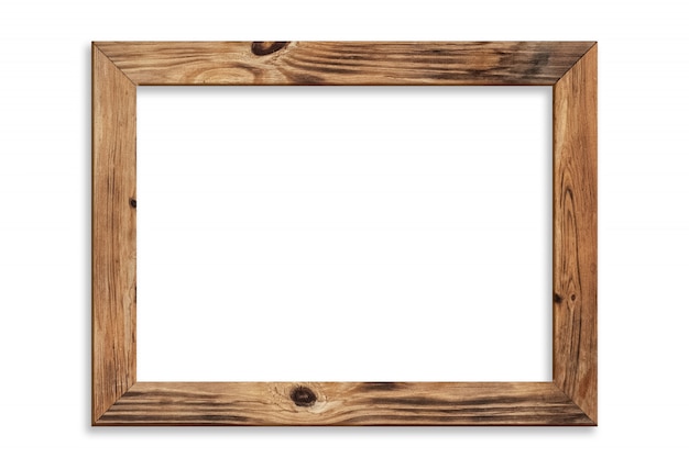 Wood Picture Frame Isolated