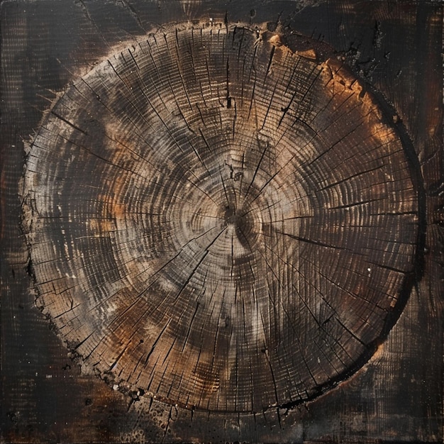 a wood piece with a circle and a circle with a circle in the middle
