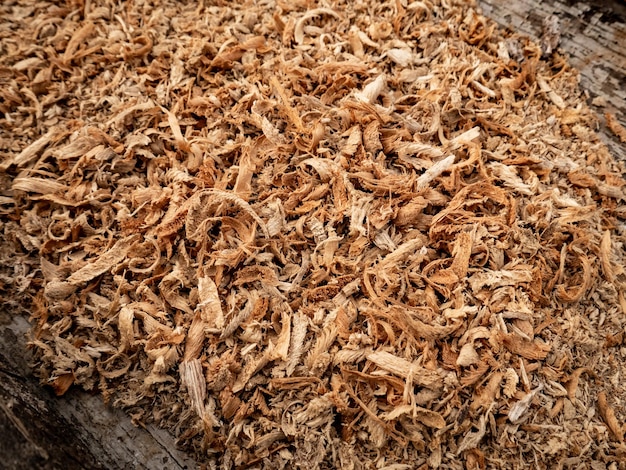 wood powder resulting from grinding wood