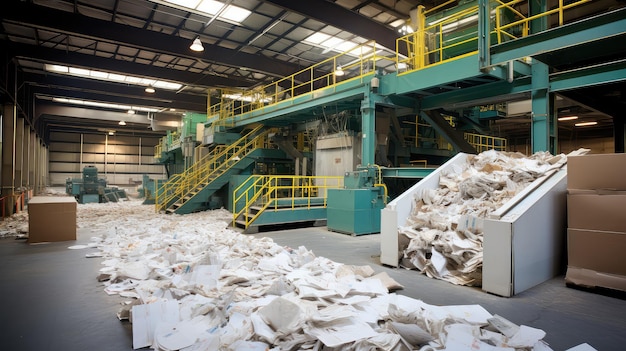 Wood pulping paper mill