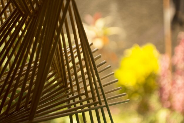 Photo wood rattan triangle background