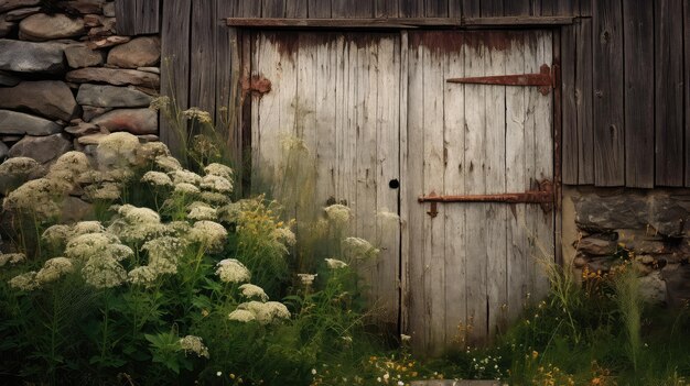 Wood rustic barn door