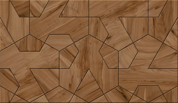 Foto texture senza cuciture in legno decorazione geometrica parchetto in legno