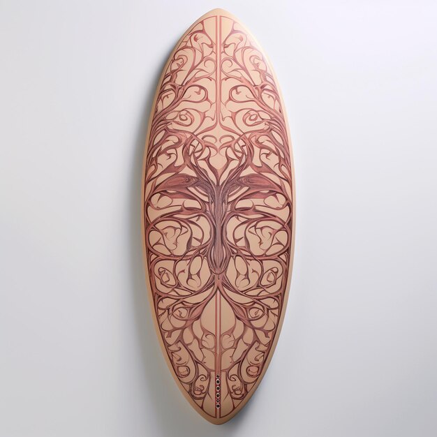 Wood skateboard and surfing board illustration art