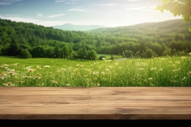 Wood table backdrop