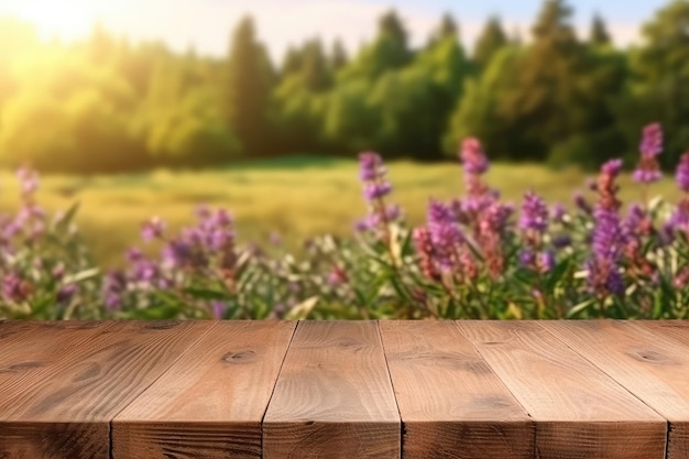 Wood table backdrop