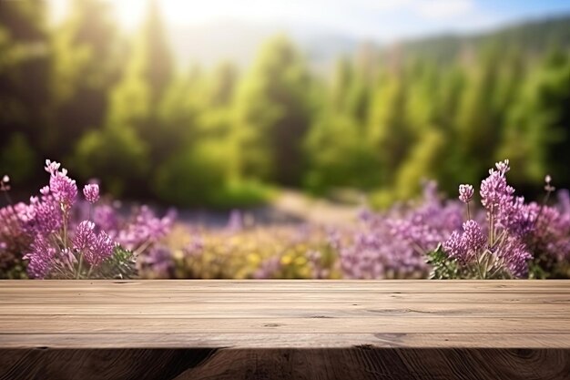 Wood table backdrop