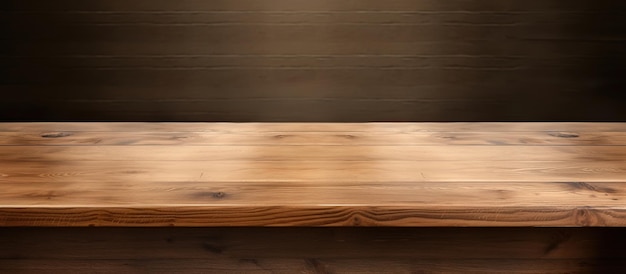 wood table on blur of cafe coffee shop bar background Generative AI