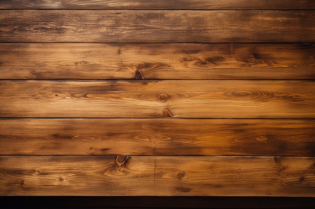 Wood table in front of wood wall blur background