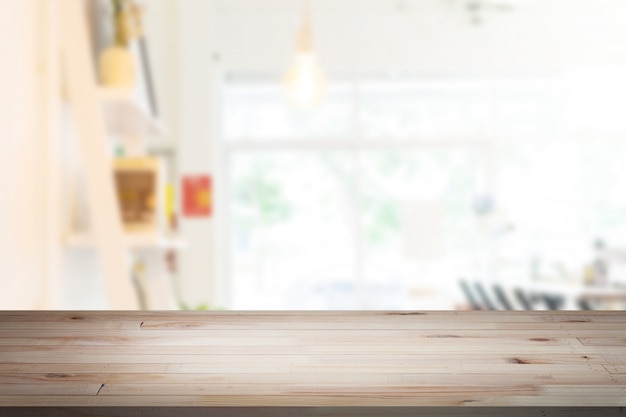 Wood table top with background