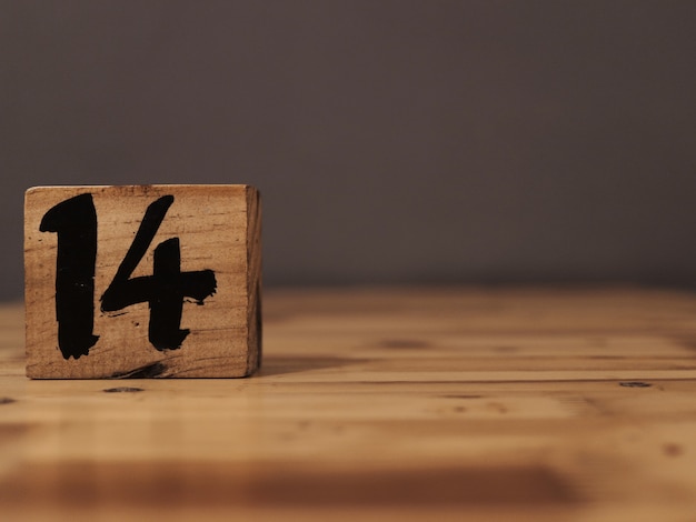 Wood texture table and table number