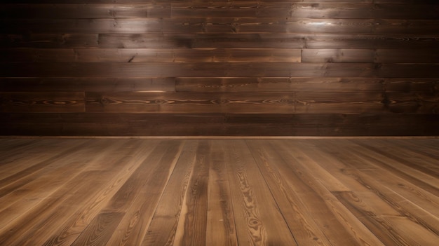 Photo a wood wall and floor