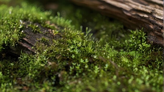 Photo wood with moss