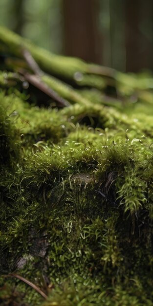 写真 モス付きの木材