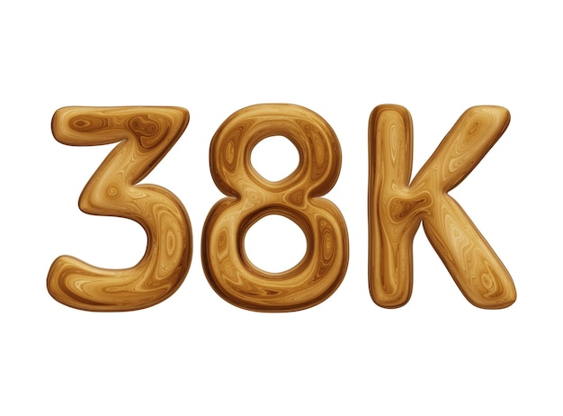 Wooden 38k for followers and subscribers celebration