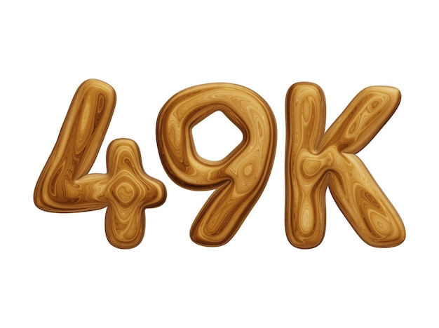 Foto 49k in legno per la celebrazione dei follower e degli abbonati