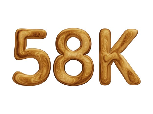 Foto 58k di legno per la celebrazione dei follower e degli abbonati