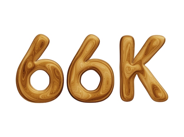 Wooden 66k for followers and subscribers celebration