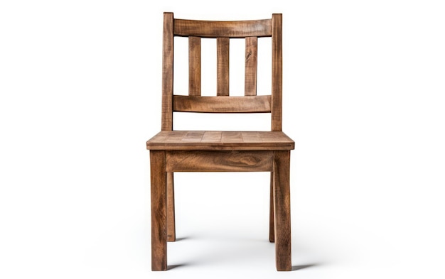 Деревянный кресло на белом фоне