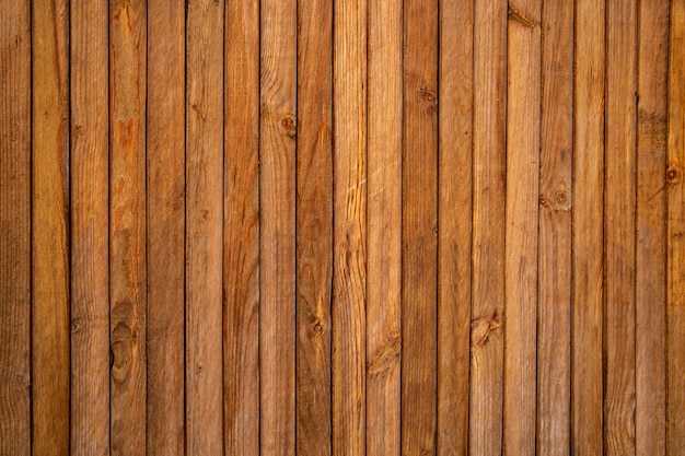 Wooden background from brown vertical boards. Wood texture.