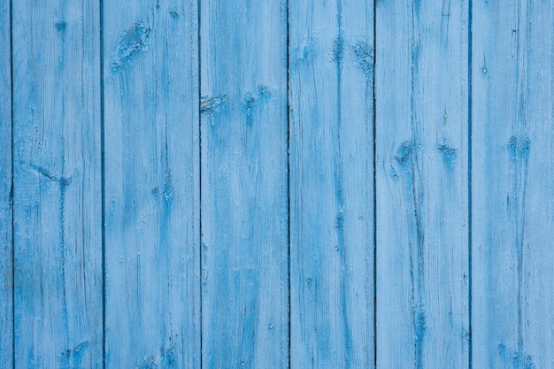 wooden background painted with bright blue paint closeup