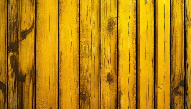 Wooden background painted in yellow color