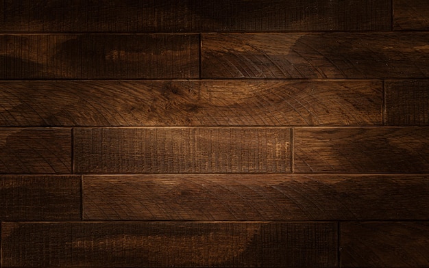 Texture di sfondo in legno con parete rustica oscurante o superficie in legno della plancia del pavimento