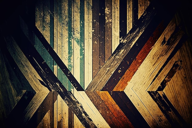 Photo wooden background with abstract grunge