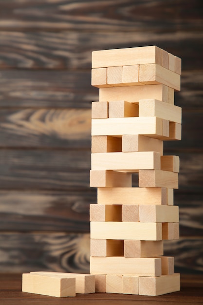 wooden balance game