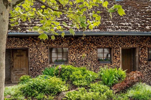 Wooden barn in the countryside