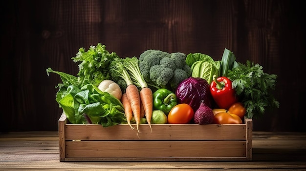 wooden basket's vibrant verdant treasures