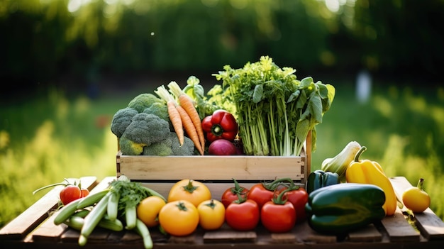 wooden basket's vibrant verdant treasures