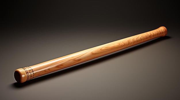 A wooden bat with a wooden handle on it