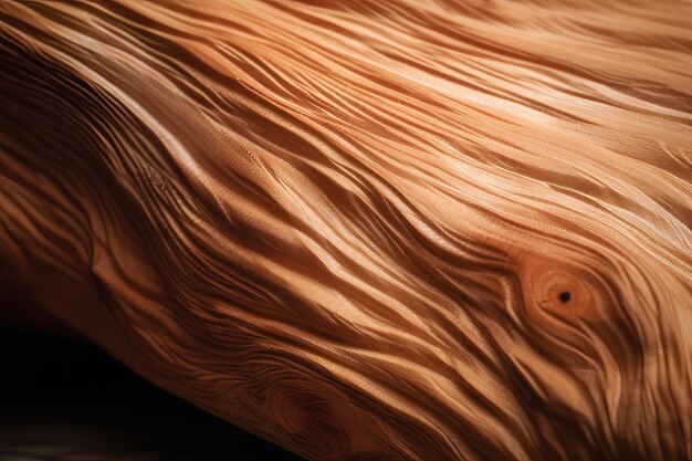 A wooden bathtub with a pattern of wood grain.