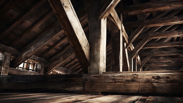 Wooden beams and planks