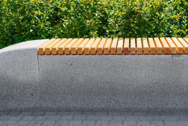 Wooden bench in the park