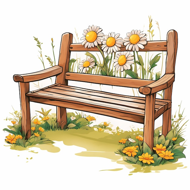 wooden bench tshirt design