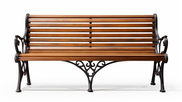 Wooden Bench With Metal And Wrought Iron Frame Clemens Ascher Style