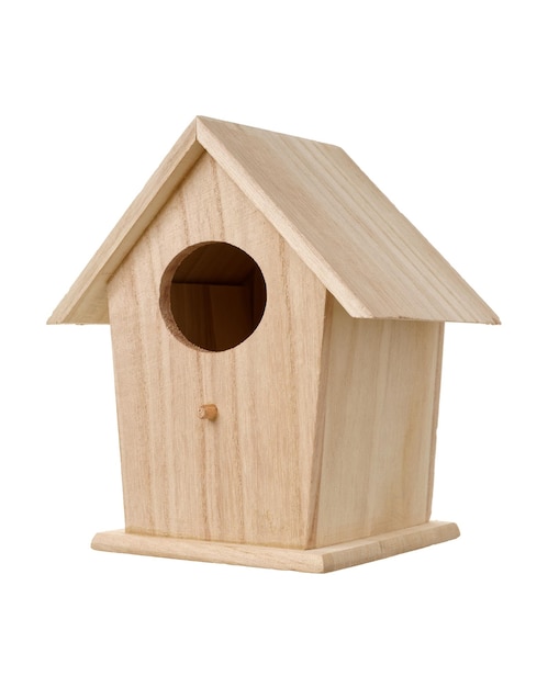 Wooden bird nesting box